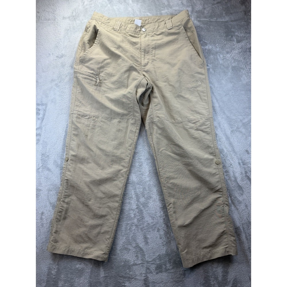 The North Face Pants Mens Sz 36 Nylon Hiking Paramount Trail Tan Rollup Legs